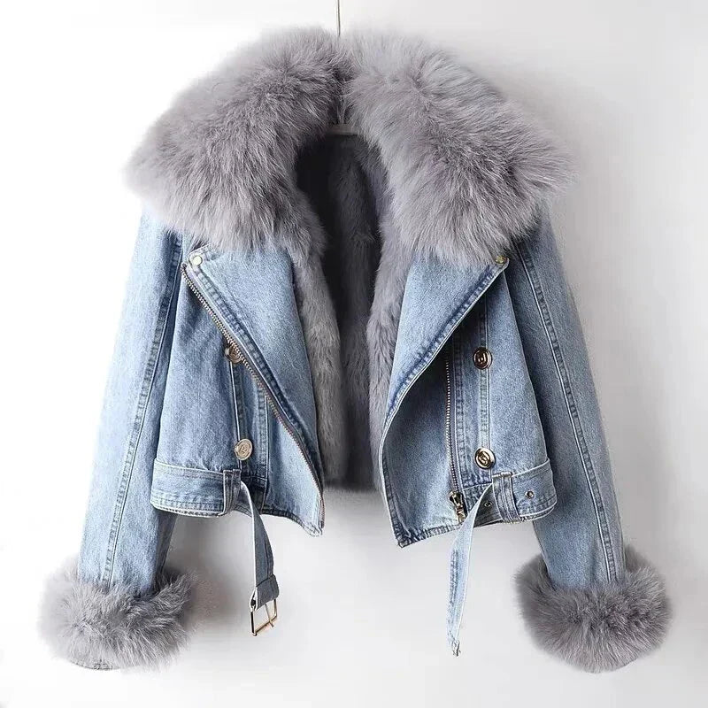WW | Jeansjacke mit Fellfutter