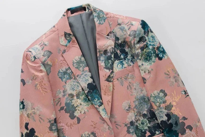 WW | Eleganter Blumen Blazer Für Herren Der Perfekte Statement Look