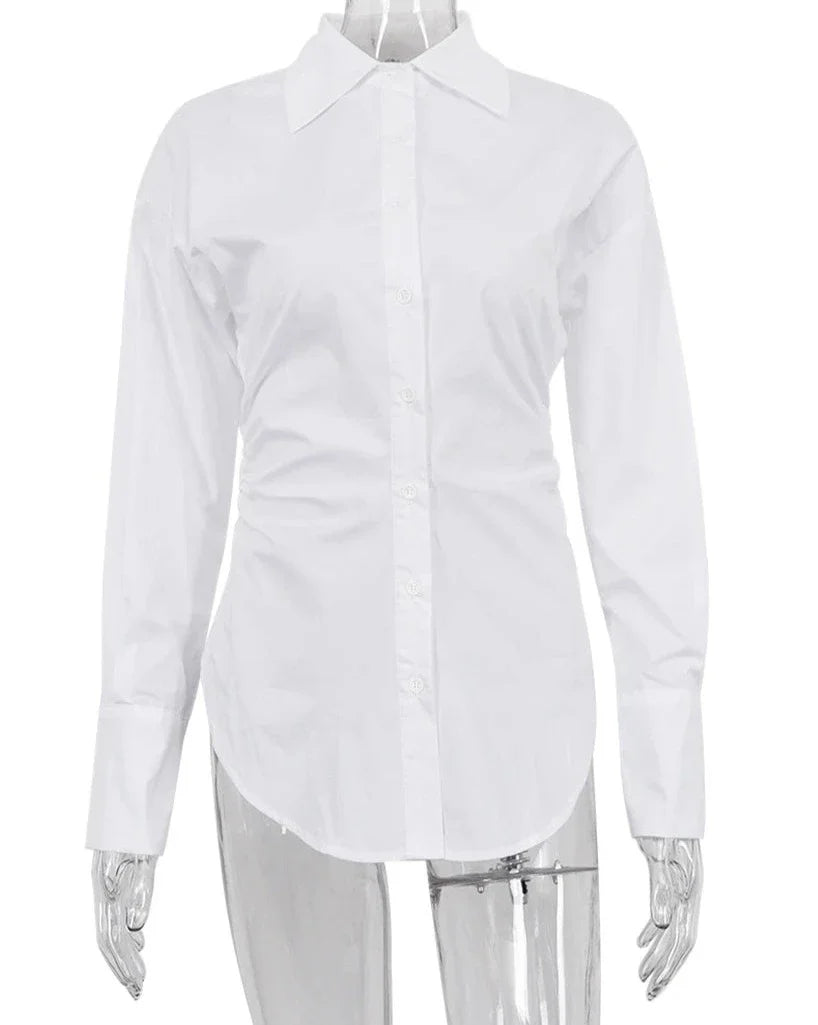 WW | taillierte Bluse mit langen Ärmeln