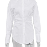 WW | taillierte Bluse mit langen Ärmeln