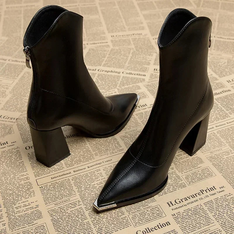 W&W Mode | Stiefel Mit Hohem Absatz Und Reißverschluss