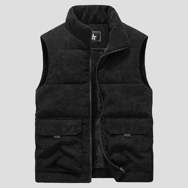 WW | Cordfluweel Bodywarmer - Warme Fleecefutter - Kleidungsstil für Alltag und Outdoor