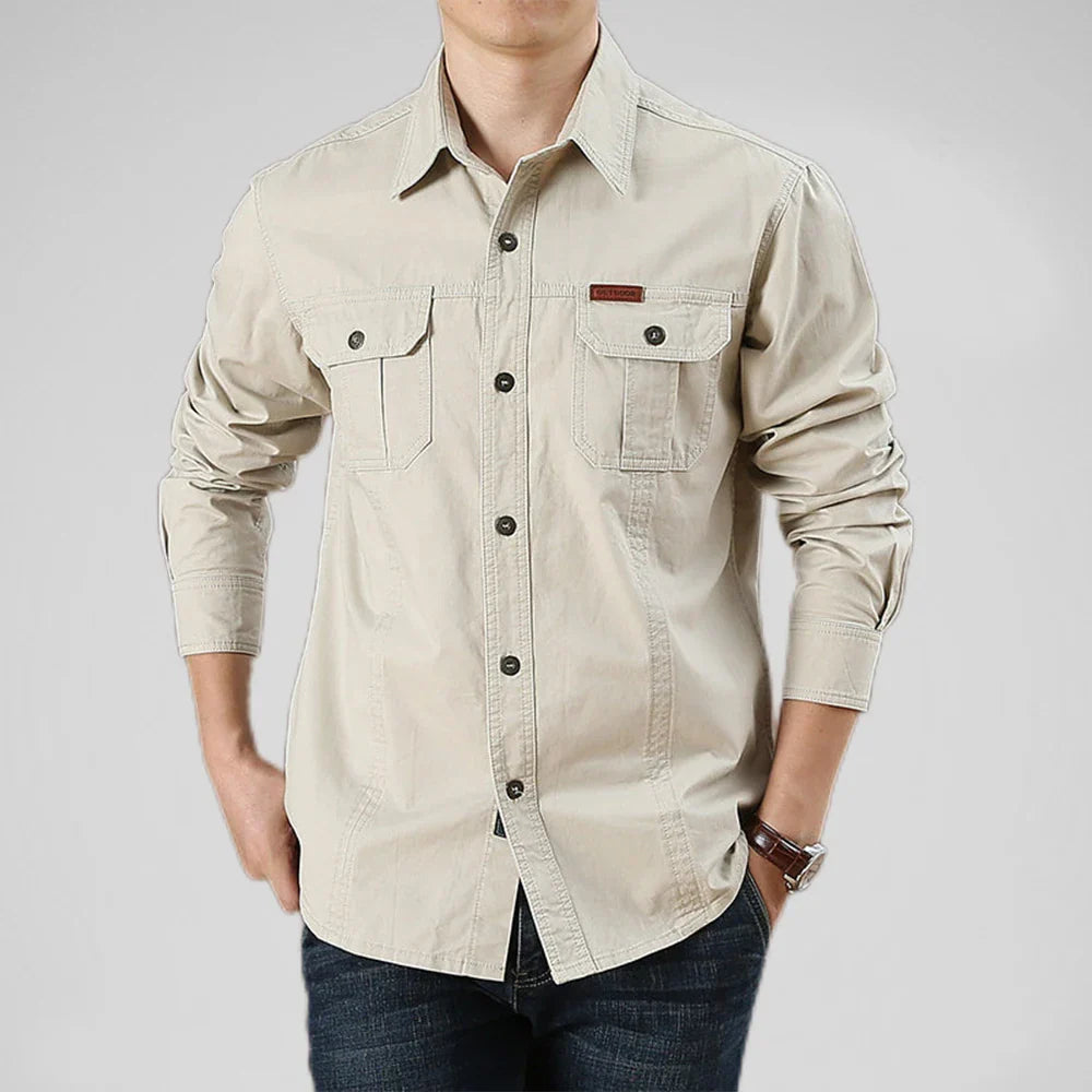 WW | Lässiges Overshirt Mit Mehreren Taschen Für Herren