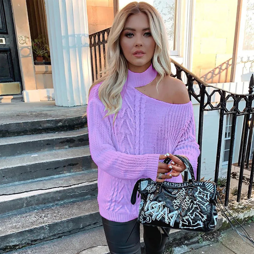 Bare Shoulders Pullover gestrickt