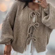 WW | Strickcardigan mit Schleifenverschluss für Damen