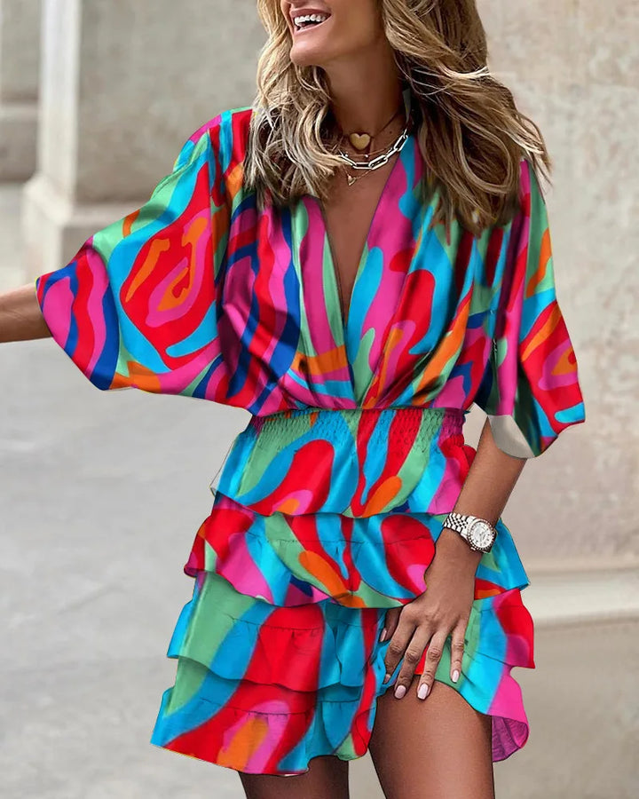 W&W Mode - Stylisches bedrucktes Minikleid