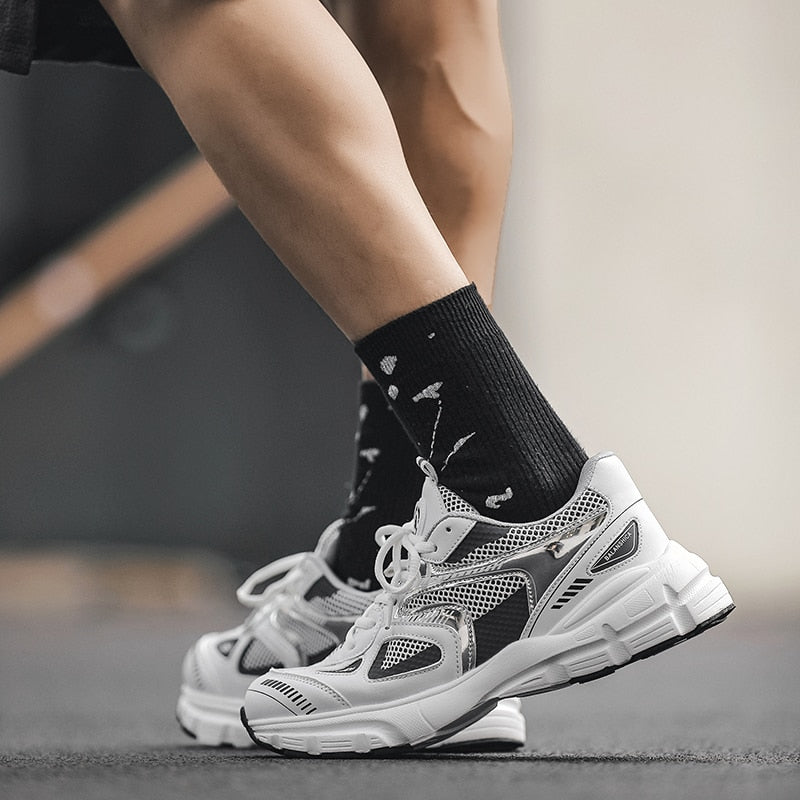 W&W Mode | Mehrfarbige Mesh Sneaker Mit Dicker Sohle Für Damen