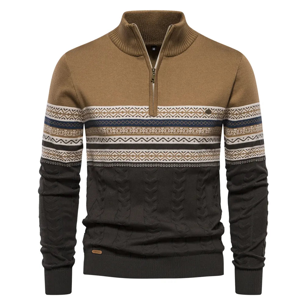 Wolff - Pullover mit Retro-Muster