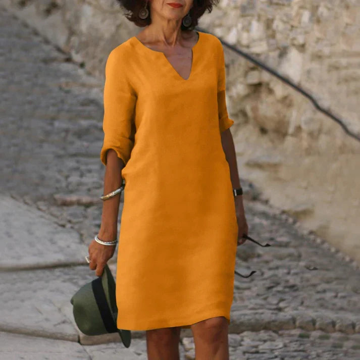W&W Mode | Elegantes Sommerkleid mit V-Ausschnitt