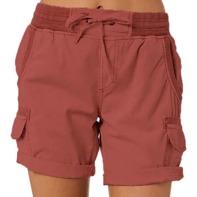 WW | Damen Cargo Shorts Aus Baumwolle Und Leinen