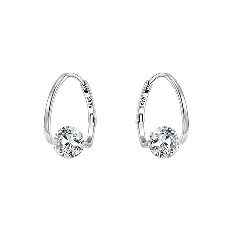 WW | Sterling Silber Geometrische Zirkon Ohrringe