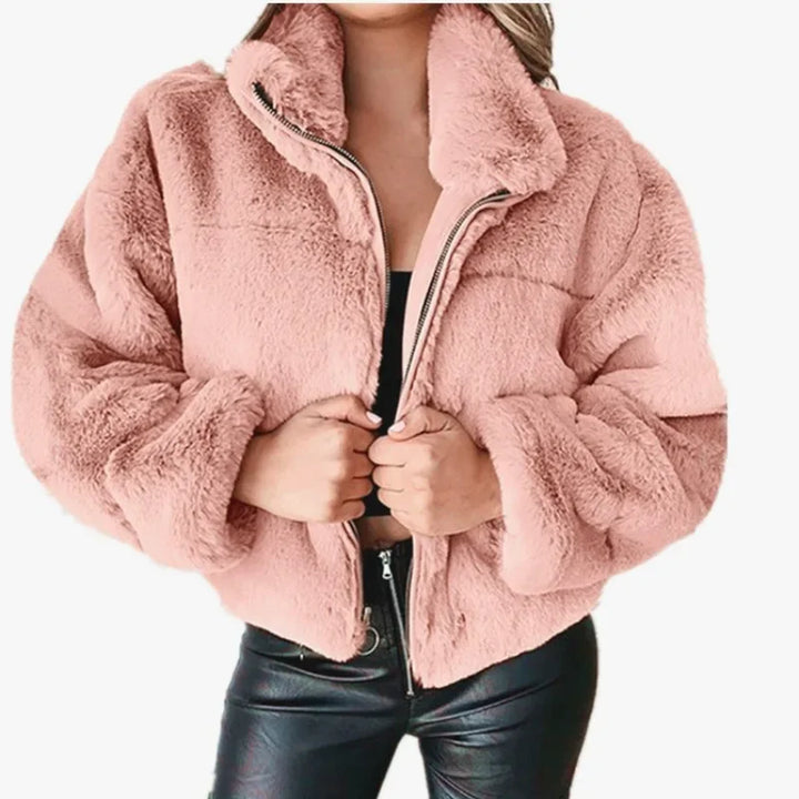 W&W Mode - Velvet Touch Mantel mit Reißverschluss
