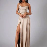 WW | Seiden-Maxikleid mit Geflochtenem Rücken Kleid Dich für Formelle Anlässe Lucette