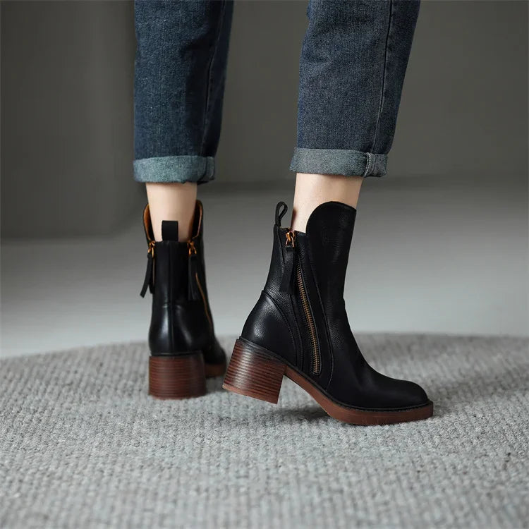 WW | Leder Stiefeletten