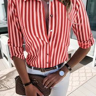 WW | Gestreifte Button-Up-Bluse für Damen
