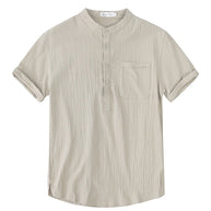 WW | Herren Kurzarm T-shirt Aus Leinen Baumwolle Atmungsaktiv