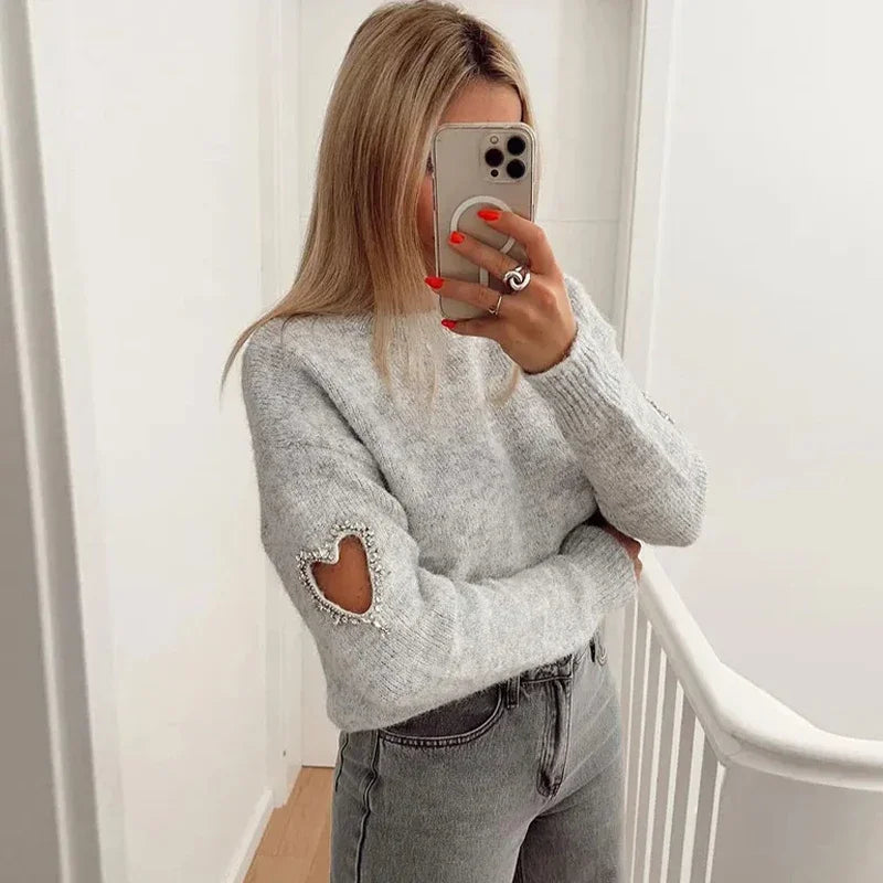 WW - Fashion liefde hart uitgeholde trui