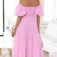 WW - Schulterfreies Midikleid