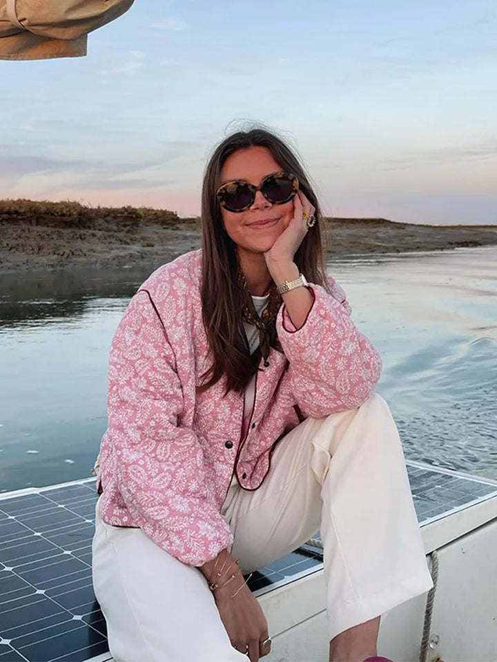 W&W Mode | Rosa Sommerjacke Mit Print