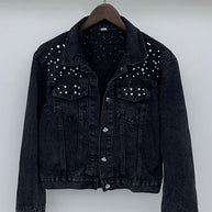 Jeansjacke - Denim-Liebling mit stilvoller Perlenverzierung