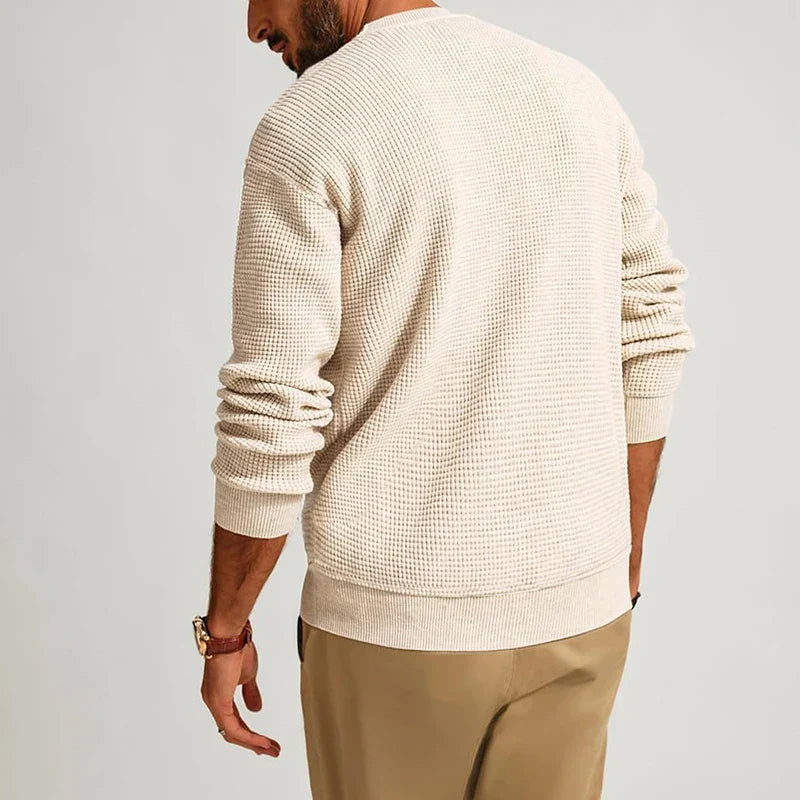 WW | Waffelstrick Pullover Für Herren