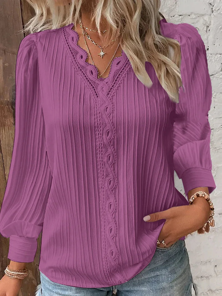 W&W Mode - Elegante Texturbluse
