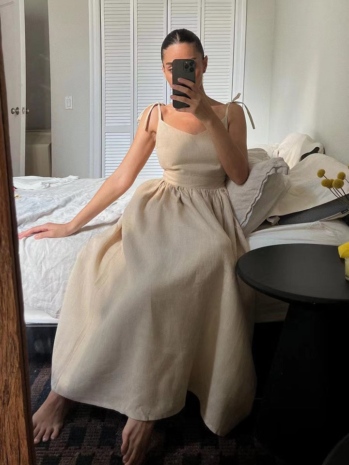 W&W Mode | Atmungsaktives Sommerkleid Aus Leinen Für Damen