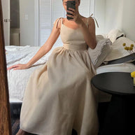 WW | Atmungsaktives Sommerkleid Aus Leinen Für Damen