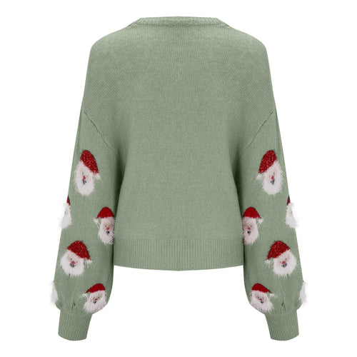 WW - Hässlicher Weihnachtspulli - Santa Claus Muster Pullover