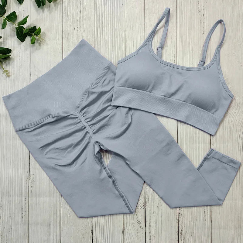 WW | Sportbekleidung Frauen Nahtlose Sportkleidung Fitness Set Yoga Set Trainingskleidung für Frauen Fitness Bekleidung Set Trainingsanzug Activewear
