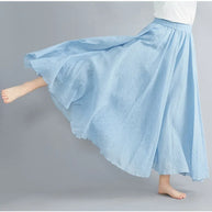 WW | Mode Baumwolle Leinen Kleidung Frauen Röcke Maxi Y2K Elegant Strand Saia Ropa Mujer Lässiges Kleid Boho Lange Röcke Faldas Harajuku
