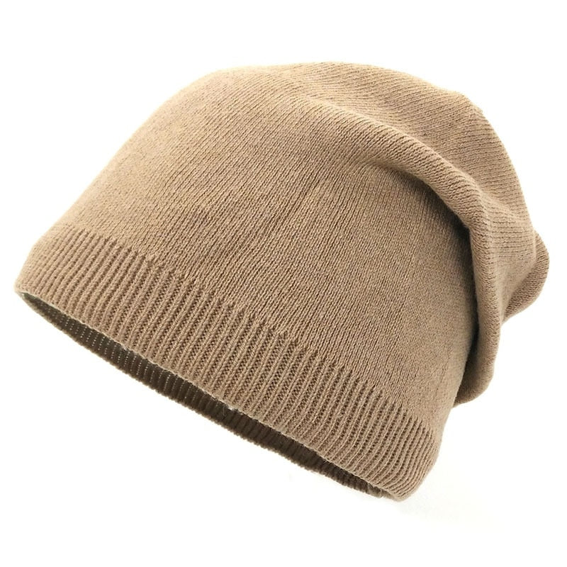 WW Neue Weiche Dünne Gestrickte Mütze | Damenmütze für Draußen
