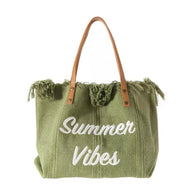 WW Sommer Vibes Strandtasche | Bunte Strandtasche mit sommerlichem Aufdruck