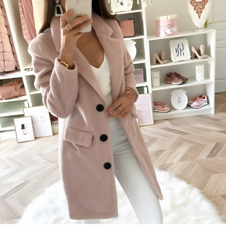 WW | Langer Teddy Trenchcoat für Damen