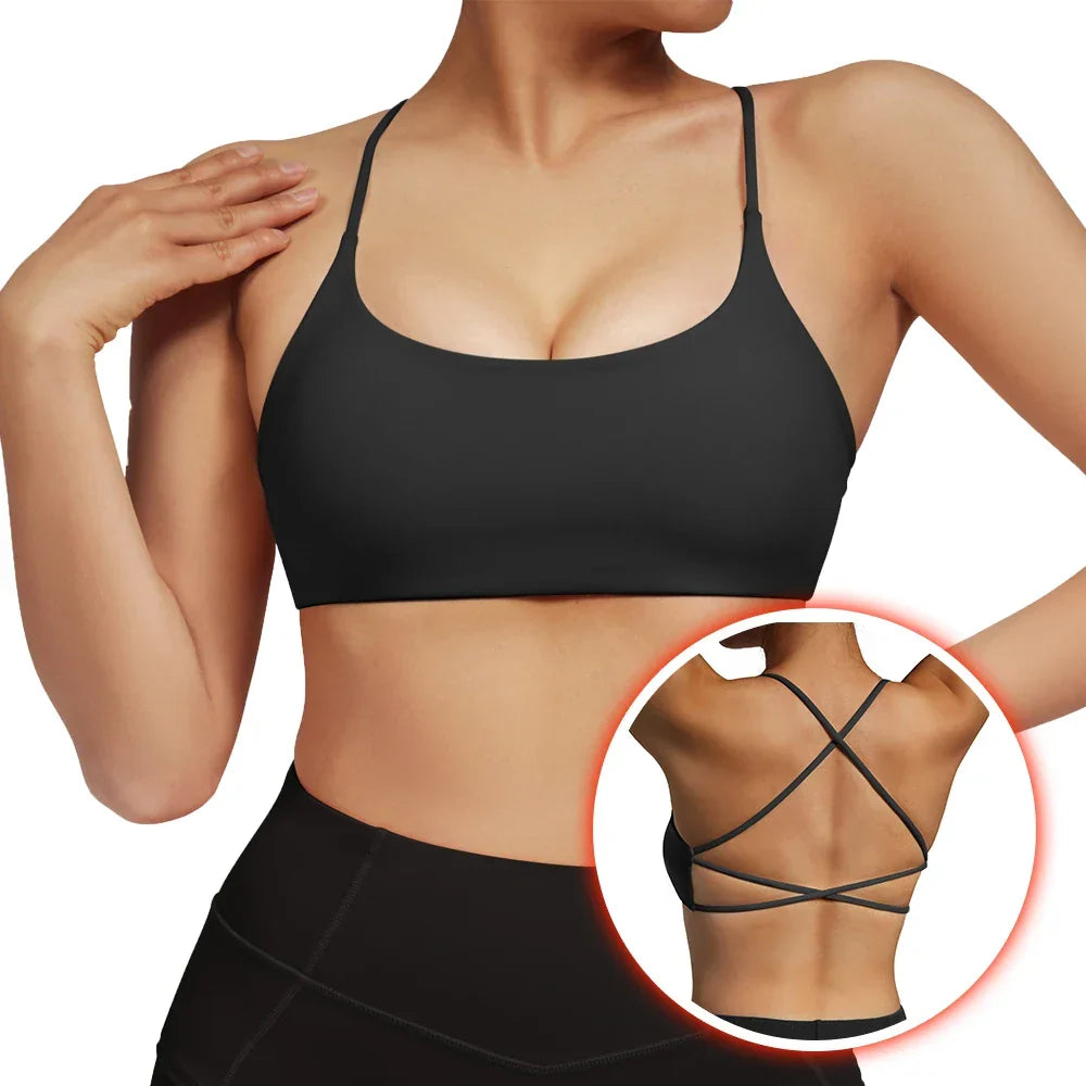 W&W Mode | Rückenfreier Stoßfester Fitness Sport Bh Mit Polstern Für Frauen