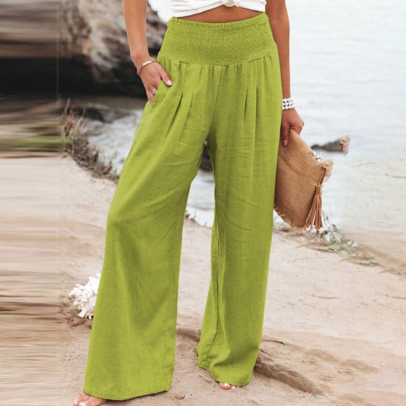 WW | Lässige weite Leinenhose für Frauen