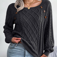 WW - Stilvolle Gestrickte Pullover Für Damen