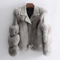 WW™ - Luxus Leder Pelz Jacke [Letzter Tag Rabatt]