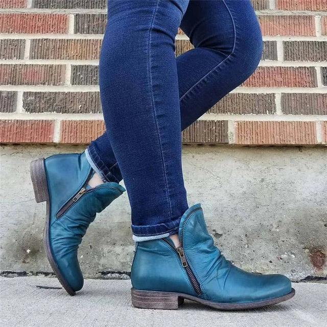 WOLFF - Damen Reißverschluss Stiefeletten