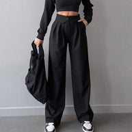 WW | Stilvolle High-Waist-Hose mit Falten