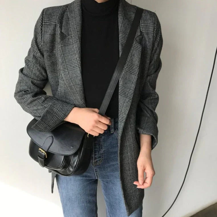 WW | blazer mit karierter jacke