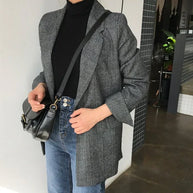 WW | blazer mit karierter jacke