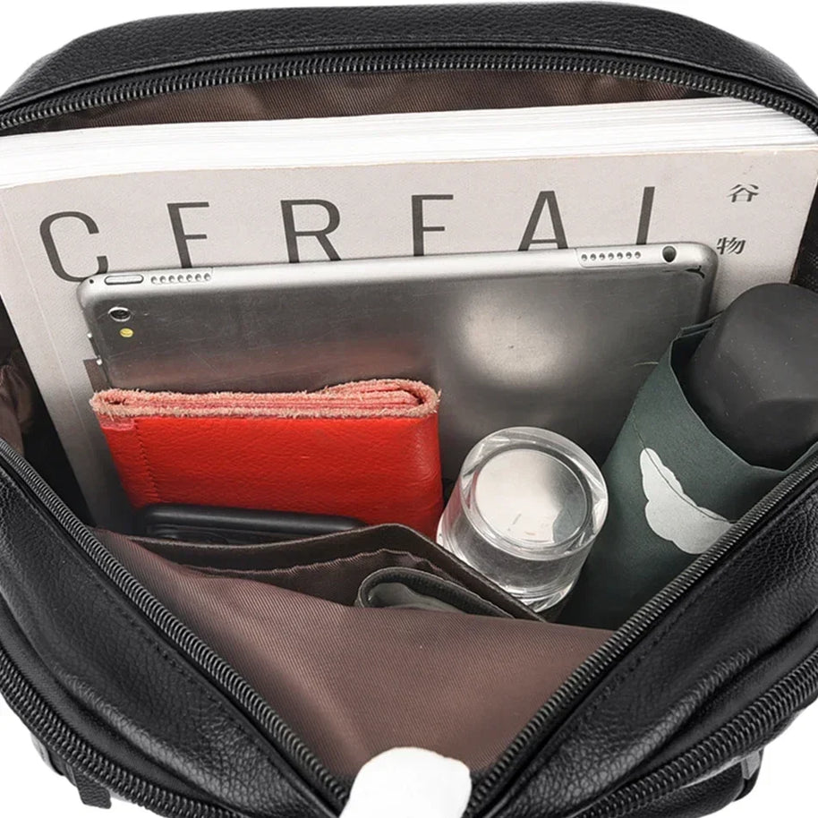 WW | Anti Diebstahl Lederrucksack Für Damen Mit Großem Fassungsvermögen