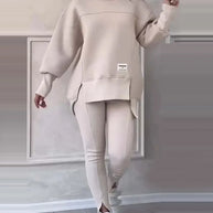 WW | Winter-Trainingsanzug für Damen mit unregelmäßigem Buchstabendruck