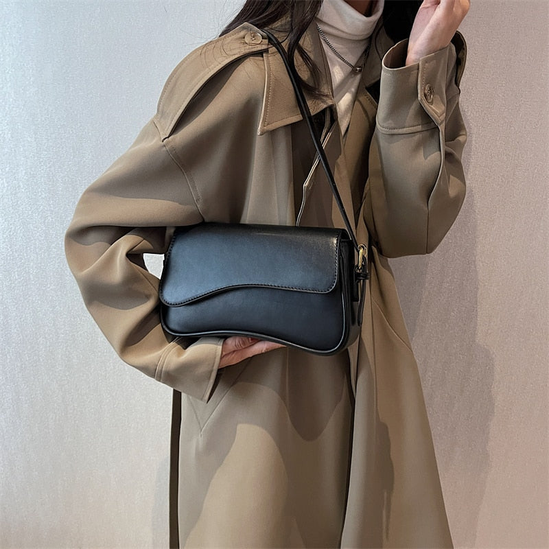WW Vintage Leder Crossbody-Taschen | Kleine Umhängetasche | Stilvolle Armpit Handtaschen und Geldbörsen