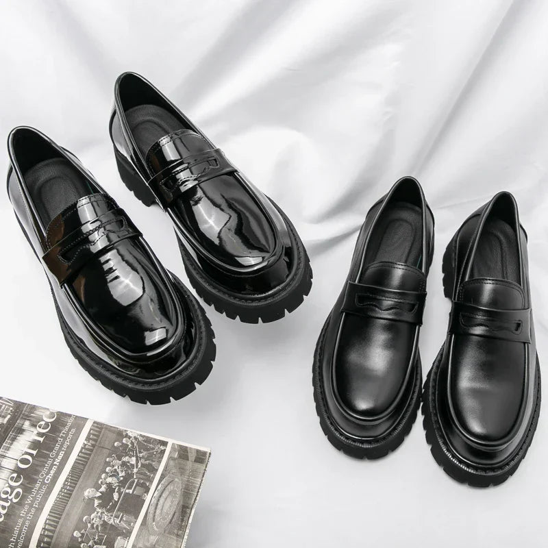 W&W Mode | Premium Geschäftliche Herren Loafers Hohe Sohle