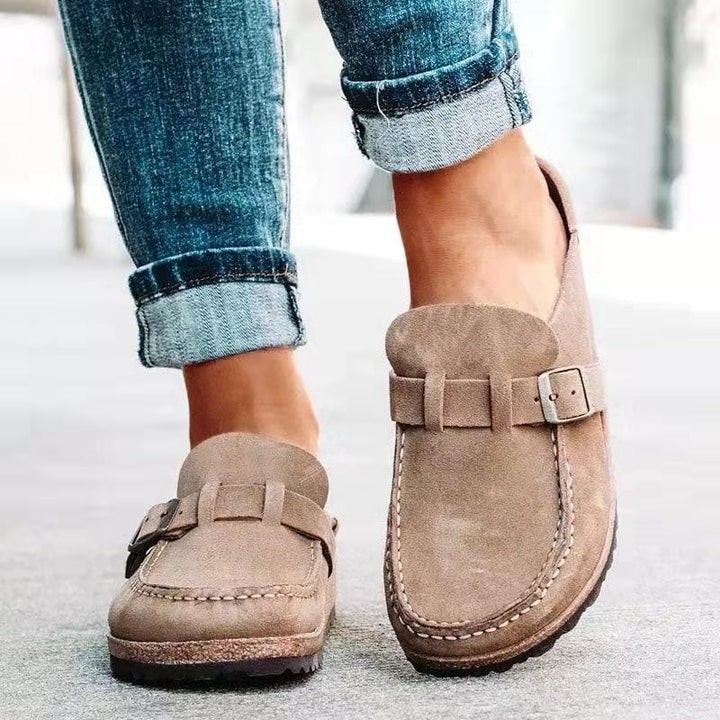 W&W Mode | Wildleder-Sandalen mit Schnallen-Detail für Damen