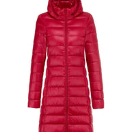 WW | Lange leichte Daunenjacke