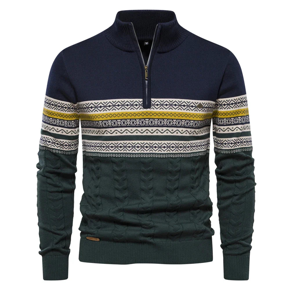 Wolff - Pullover mit Retro-Muster