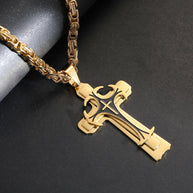 WW | Byzantinisches Kreuzanhänger Für Herren in Gold